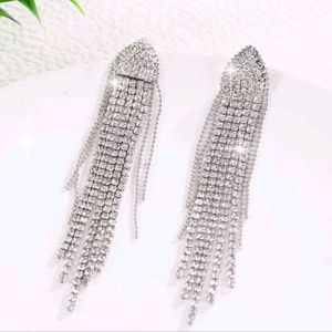 Rhinestone Tassel Earrings